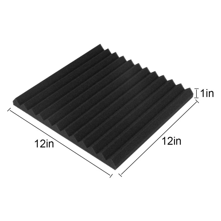 

48 Pcs Sound Insulation Board Acoustic Panel Studio Foam Wedge Fireproof Soundproof Cushion Wall Board,2.5 x 30 x 30cm