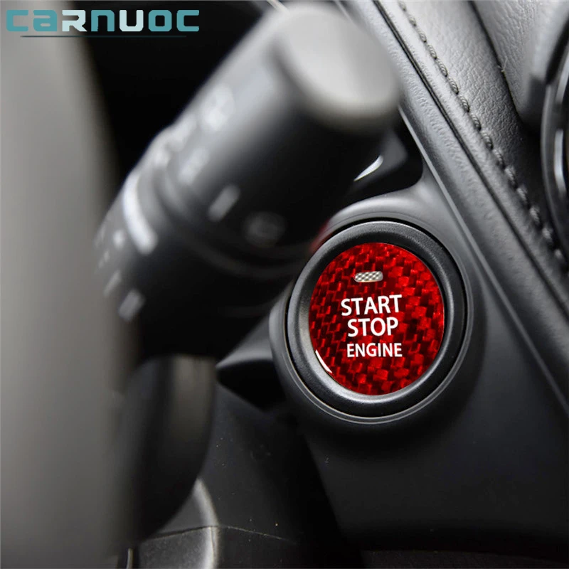 Наклейки из углеродного волокна кнопка запуска и остановки двигателя для BRZ Crosstrek