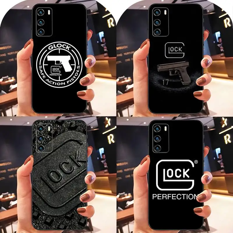 

Glock Handgun Phone Case Fundas For Huawei P30 Pro P10 P40 P20 Plus Lite Psmart 2020 Y6 Y5 2019 Y8s Y8p Back Cover
