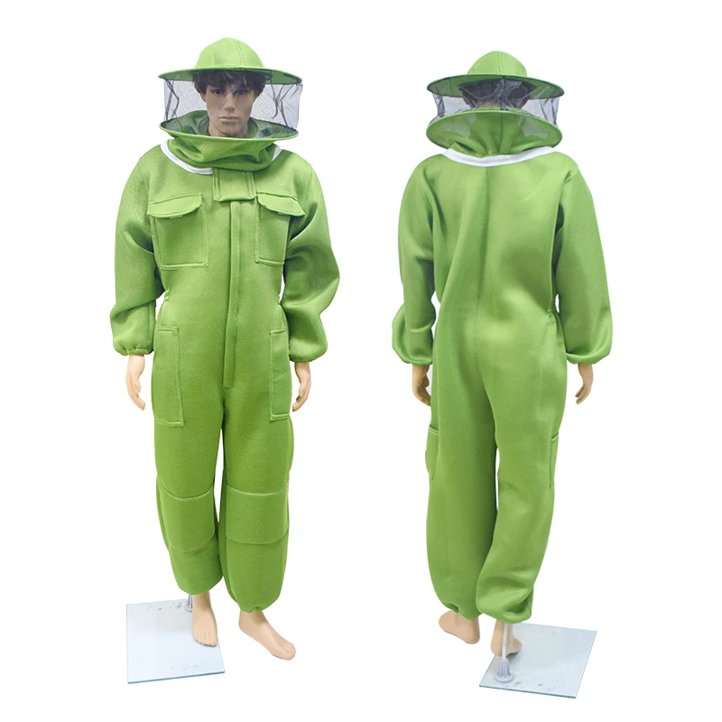 Professional Grade Preferred 3D Air Cotton Fabric Bee Suits Full Body Beekeeping Clothing Veil Hood Hat Beekeeper Suit Equipment