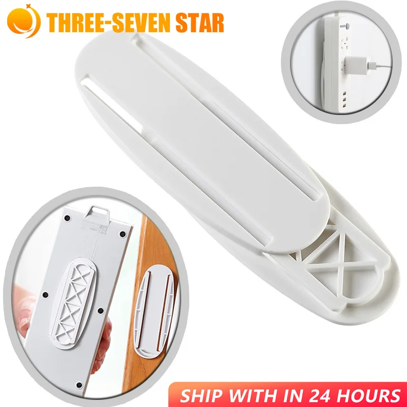 

Fixer Home-free Row Plug Holder Wall-mounted Living Room Wire Seamless Plug Row Line Board Hanging Buckle Router Wall Holders