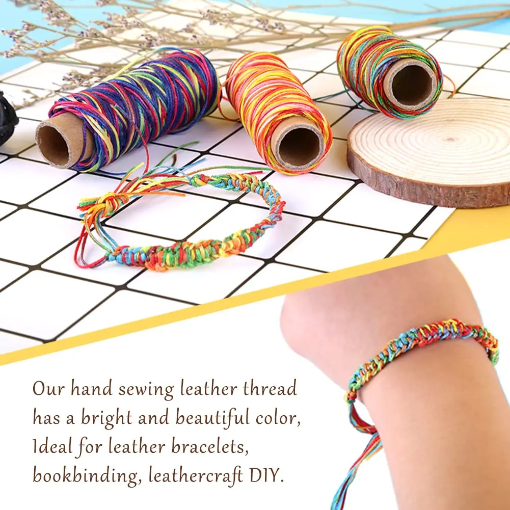 Шнур из вощеной кожи для изготовления ювелирных изделий и браслетов 8 цветов 150D 1