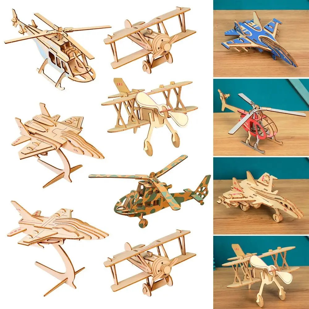 

3D DIY деревянные головоломки, игрушки, набор моделей военного самолета, креативная сборка, развивающие игрушки, детские игрушки