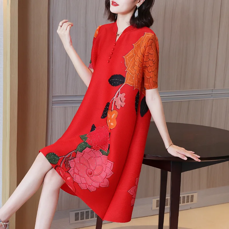 

Женское платье большого размера с принтом, новинка 2022