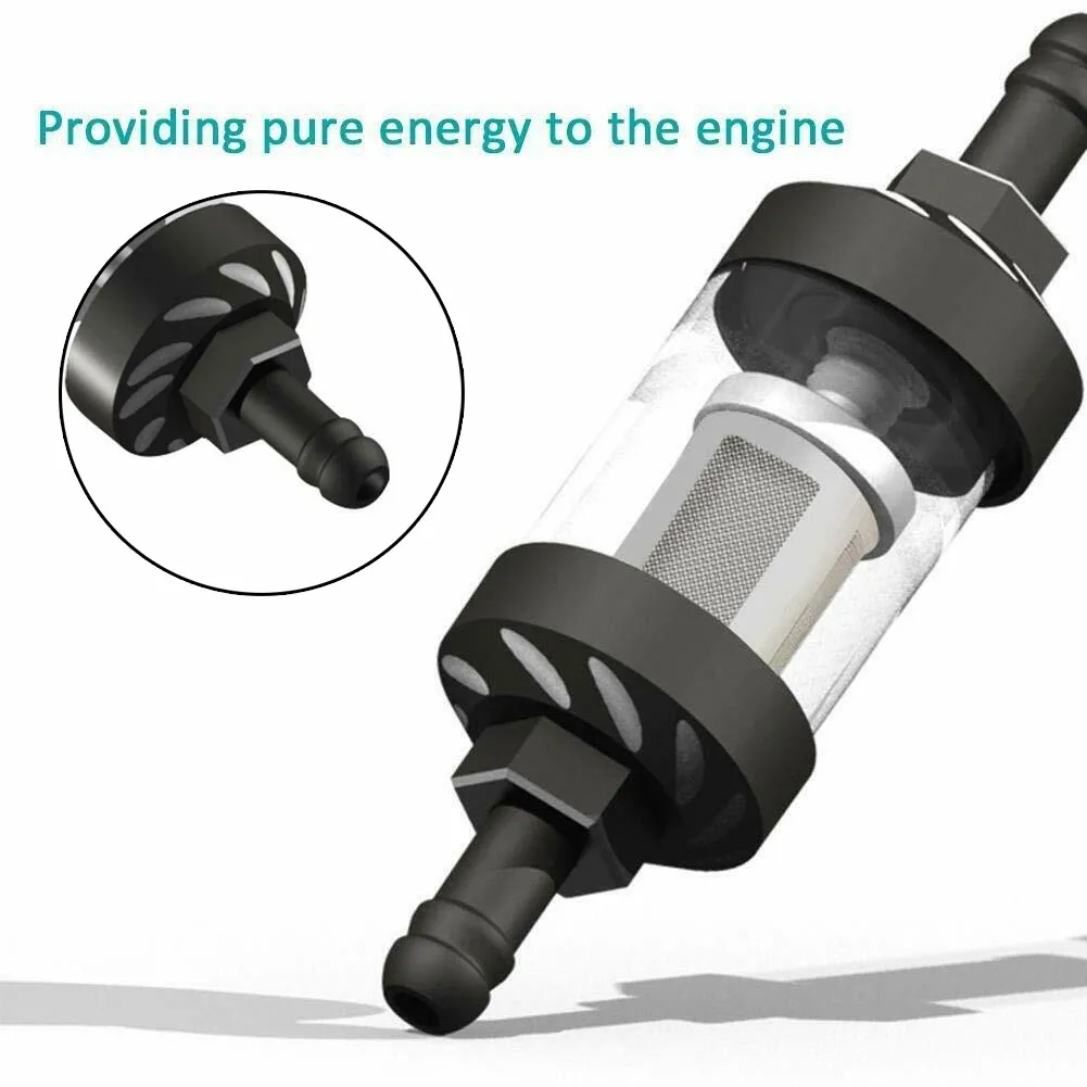 

8mm Motorcycle Universal Modified Metal Oil Cleaner Inline Filter Removable Motor Transparent Glass Gas Fuel Filter