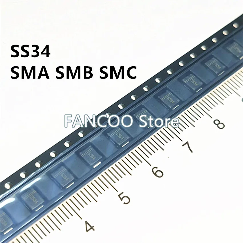 

100PCS SS14 SS24 SS34 SS54 SMA SMB SMC SS16 SS26 SS36 SS545 Schottky diode NEW Original SS545F