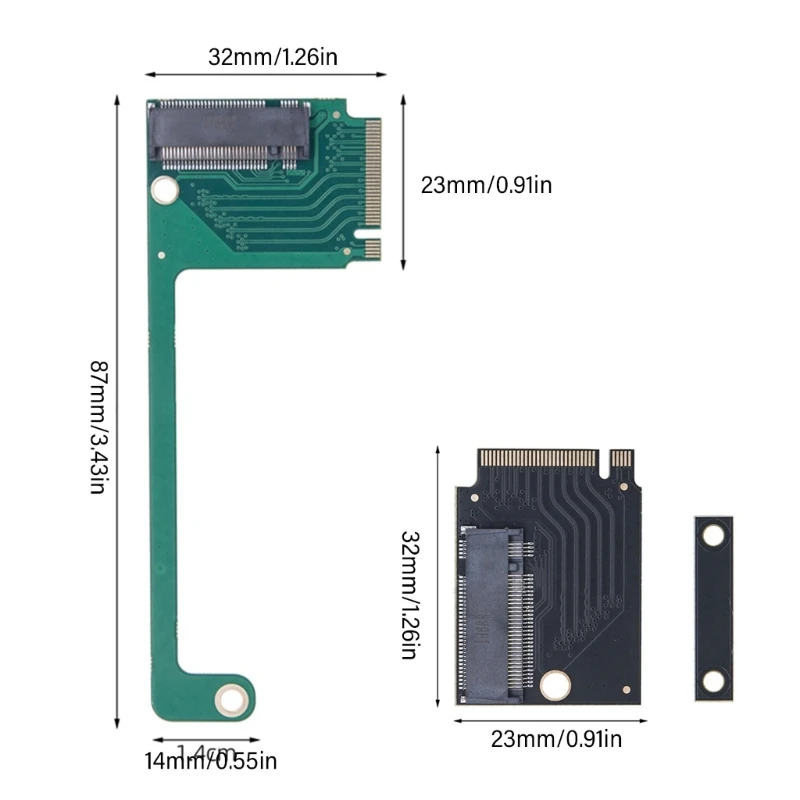 Модернизированные адаптеры-удлинители DXAB NVME MKey с вертикальным углом SSD от 22x30 мм
