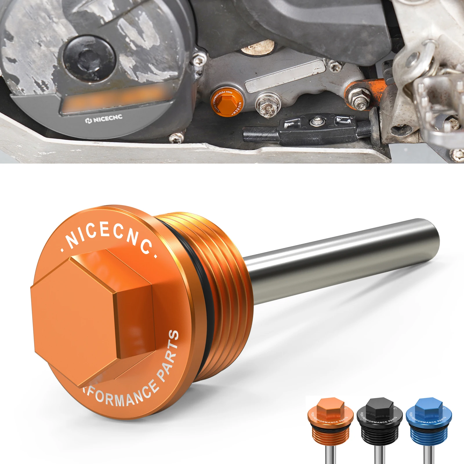 Магнитный левый сливной разъем для масла 08-23 KTM 690 Enduro R SMC SMCR Husqvarna 701 Supermoto 2016-2023