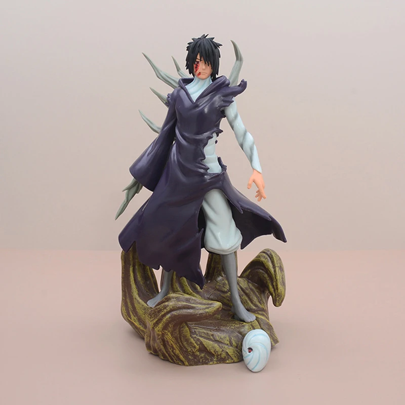 

1pcs Anime Naruto GK SS Figure Akatsuki Uchiha Obito White Zetsu Tobi PVC Action Figure Double Heads Model Toy