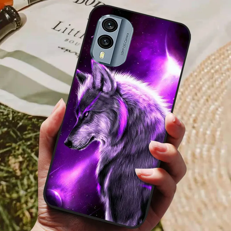 Фото Для Nokia X30 5G чехол волк Лев окрашенный ТПУ силиконовый мягкий чехол для телефона Nokia X30 2022X30 задние Чехлы черный бампер 6,43'' №5