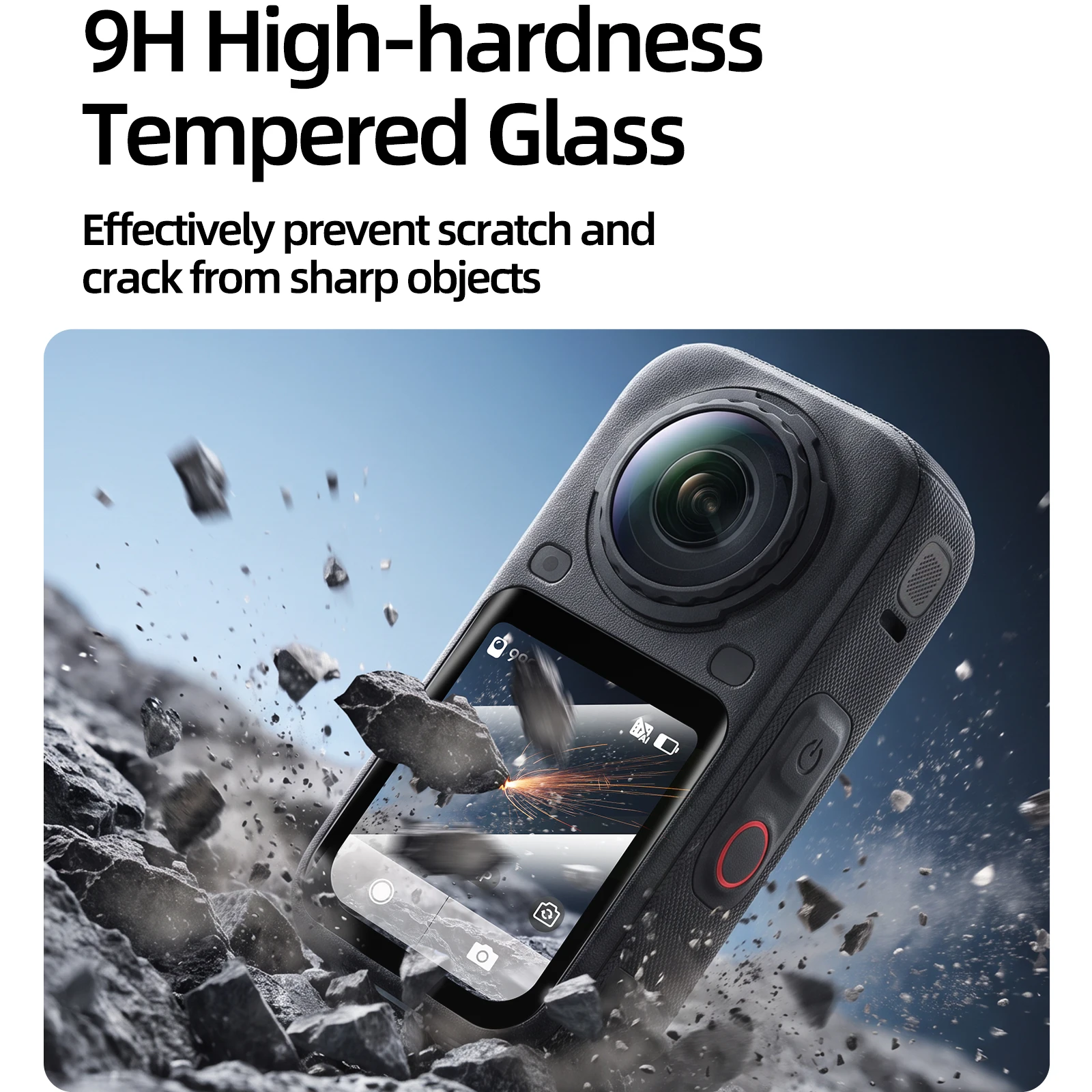 Фото Защитная пленка Sunnylife для камеры Insta360 X6, высококачественная упрочненная пленка, устойчивая к царапинам, композитная мягкая защитная пленка, ультратонкая 0,33 мм. №4