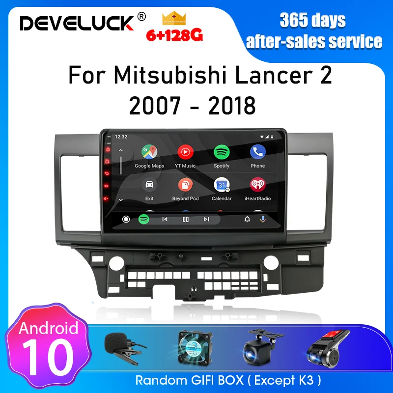 

Автомагнитола для Mitsubishi Lancer 10 CY 2007-2017 Android, мультимедийный видеоплеер 2Din, навигация, стерео динамик, аудио аксессуары
