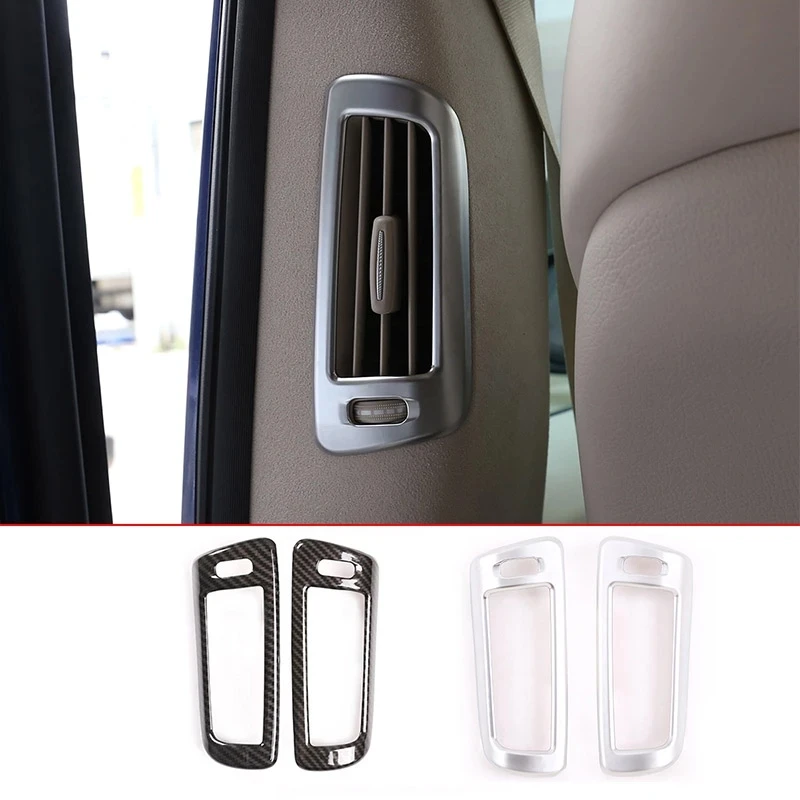 

ABS Chrome/Carbon Fiber Interior B Pillar Air Vent Frame Trim For Mercedes Benz G Class W463 G500 2019-2020 Car Accessories