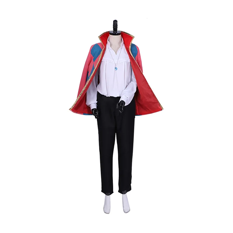 

Howl's Moving Castle Cosplay Costume Howl Uniforms Tartan Coat Full Set Jacket Shirt Pants Halloween Carnival Party Cloak Suit