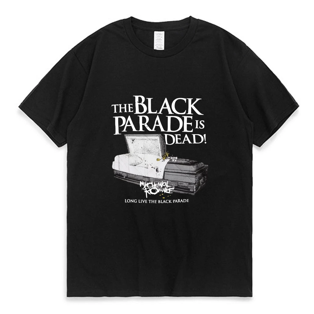

Футболка My Chemical Romance Mcr Dead для мужчин и женщин, черная парадная футболка в стиле панк-эмо рок-группы, новинка 2022, модные футболки в стиле хип-хо...