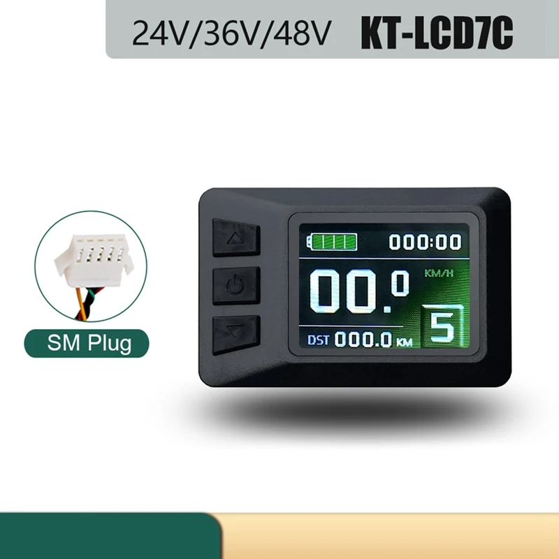 Дисплей для электровелосипеда 24 В/36 В/48 В цветного дисплея KT LCD7C Bafang Mid Motor KT-LCD7C