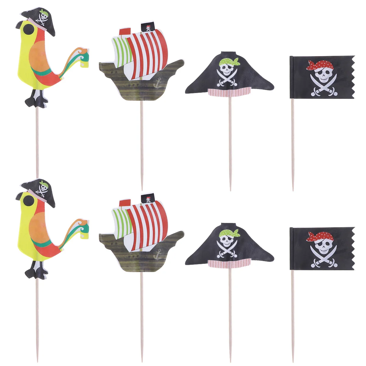 

48 Cake Decoration Topper Pirate Theme Toppers Toppers for DIY Party Cake Decoration Kids Favors
