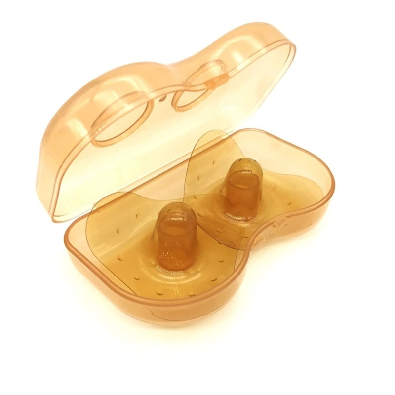 

2 Pcs Nipple Shields Contact Nipple Protectors Breastfeeding Everters with Carrying Silicone Nipple Extender