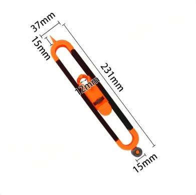 Линейка для разметки профиля с регулируемым фиксирующим механизмом для измерения нестандартного контура - прецизионный инструмент для деревообработки