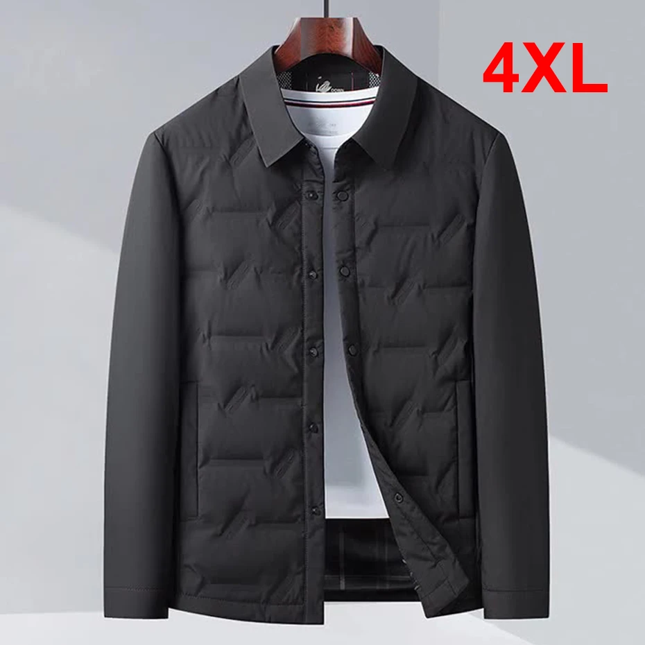 Winter Down Jacket Men Puffer Jackets Fashion Casual Padded Jacket Coat Male Light Outerwear Outdoor Solid Color