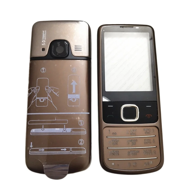 

Rear 6700 Front Middle Frame Back Cover Battery Door Case for Nokia 6700 6700C Classic Full Housing with English Russia Keypad