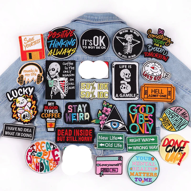 50% IDK 50% IDC патчи с надписью/искусственными вышитыми нашивками на одежду куртку рюкзак наклейки утюгом патчи для одежды сделай сам