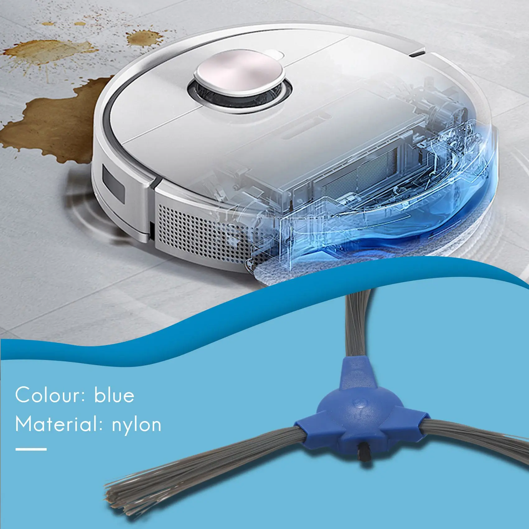 8 шт. сменные боковые щетки для Coredy R300 R550(R500+) R650 R700 R3500 GOOVI 1600PA Bagotte BG600 IMartine