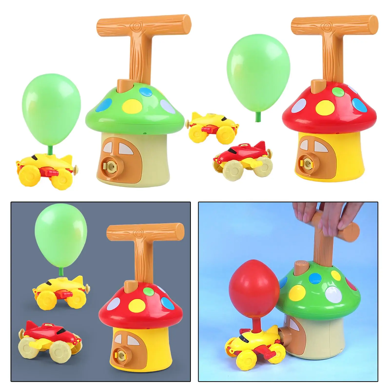 

Inertial Car Aerodynamic Preschool Balloon Launcher Toy Set for Kids