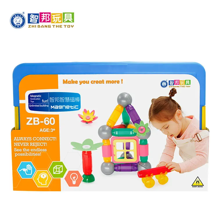 

Educational Toys Distributors Wholesale New Style Kids Building Magnets Stick and Magnetic Rods Toy Block Set