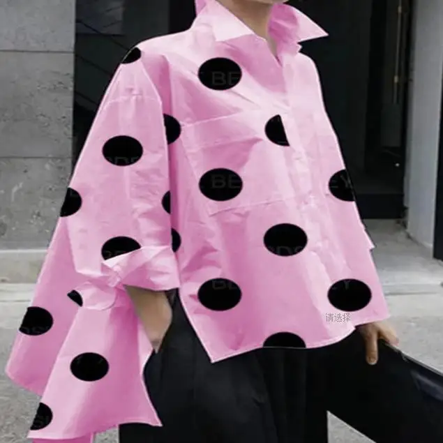 

Chiffon Temperament Commuting Cotton Pullover White Lapel Shirt Summer Fashion Women's Casual Clothing Women Elegant Blouses