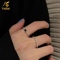 adjustable knuckle rings for women black heart ring set vintage luxury jewelry for women first order deals free shipping