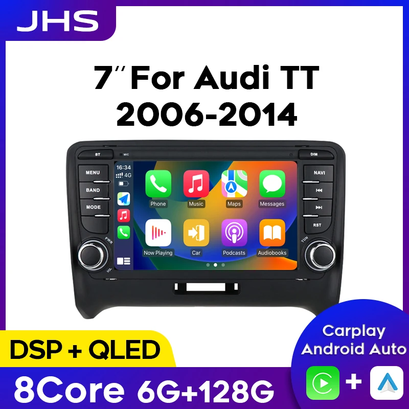 7-дюймовый автомобильный радиоплеер Android для Audi TT MK2 2006-2014 аудио беспроводной Carplay
