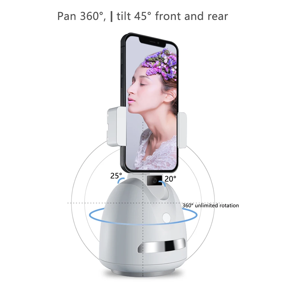 Auto Face Tracking Gimbal Phone Rotary Shooting Video Record Stabilizer Live Smart AI Follow-Up Photo Vlog Record Accessories