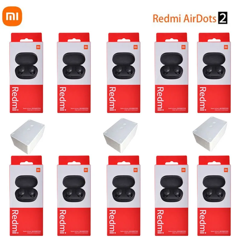 

10 piece original xiaomi earphones Redmi Airdots 2 wireless bluetooth 5.0 true wireless earphones Airdots 2 bluetooth earphones