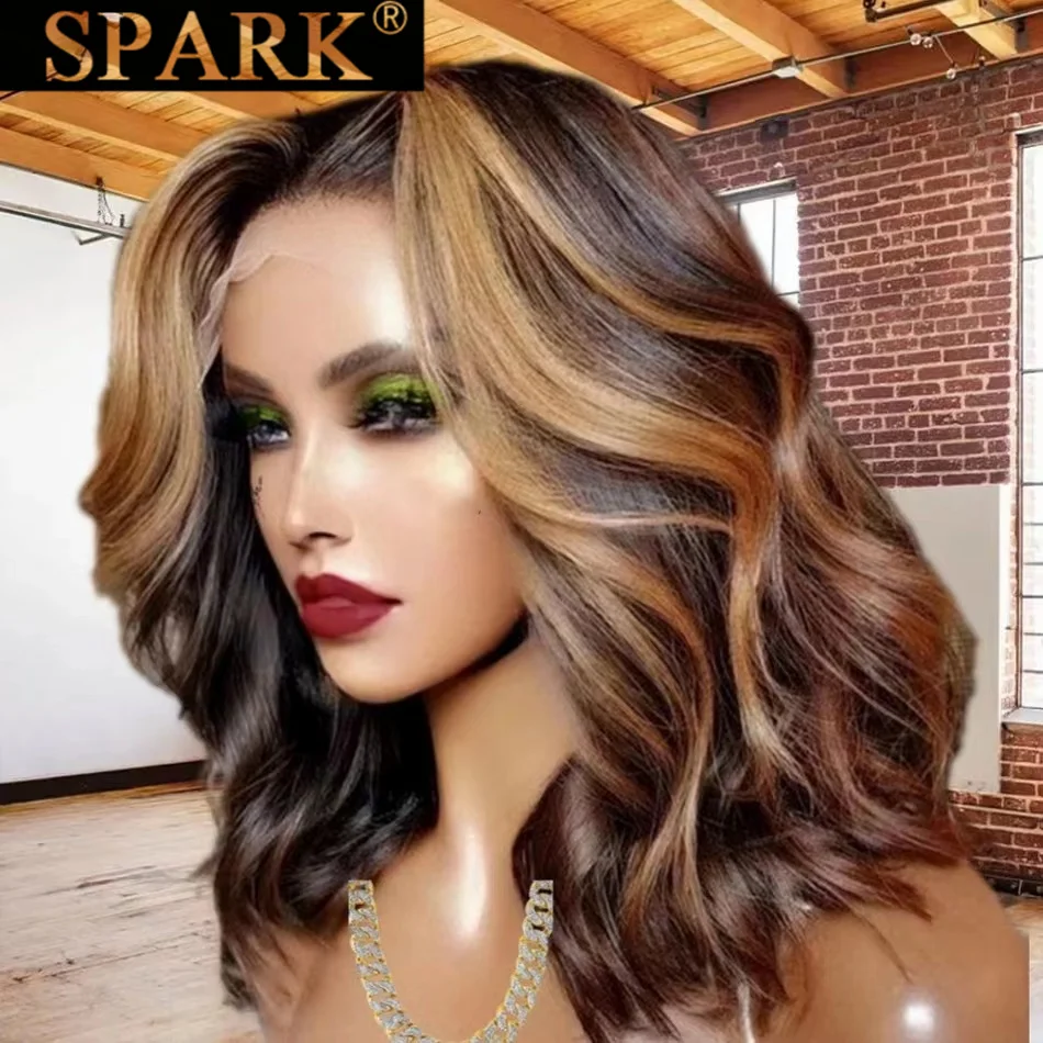 Ed Bob Brazilian Human Hair 13×4/4×4 Hd Lace Frontal Bob Wig #1b Middle Part Lace Closure Wig