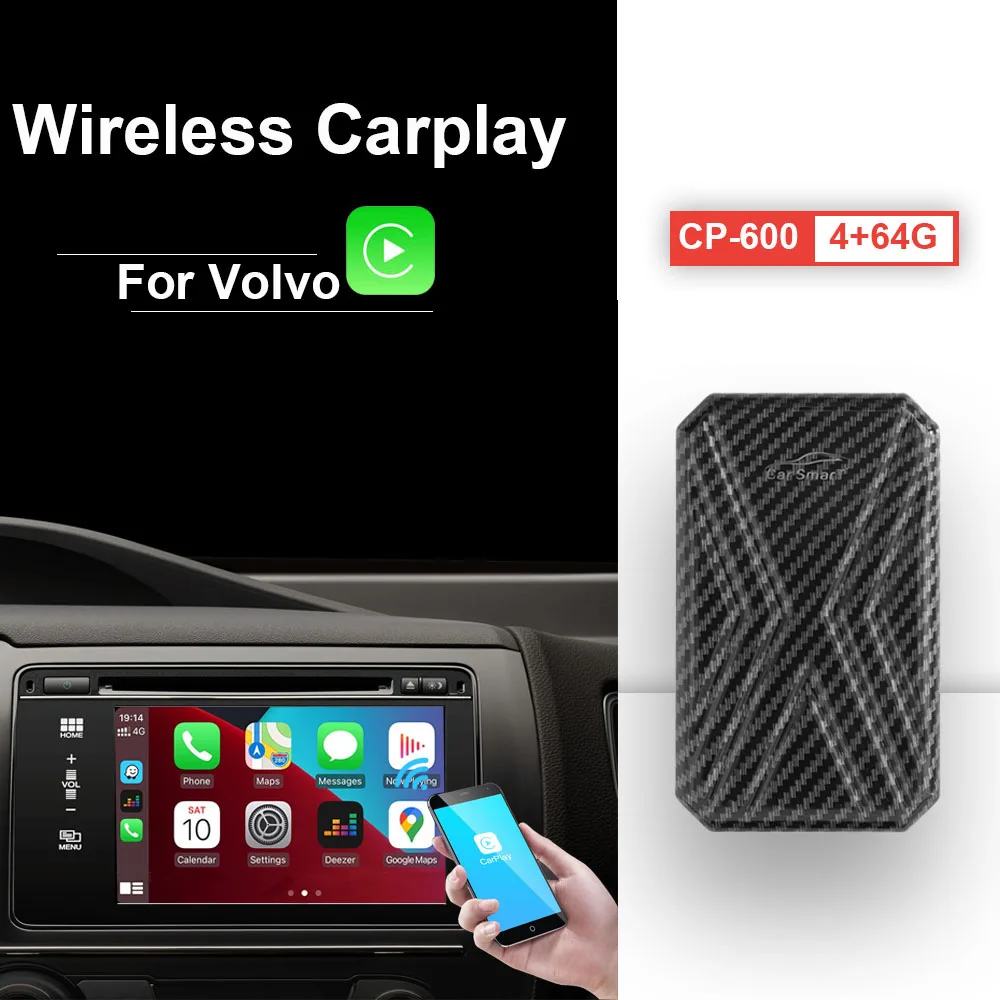 

Wireless Carplay Ai Box Car Multimedia Player AiBox Android 9.0 4+64G Mirror link For Volvo XC90 S9