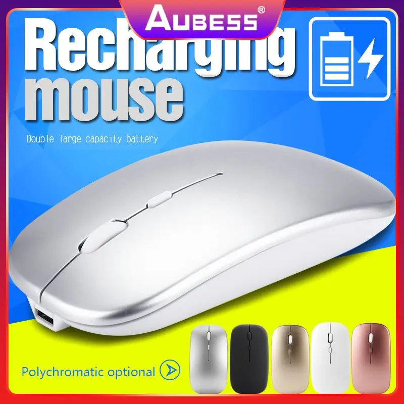 

Slim 2.4g Usb Wireless Mouse Silent Mute Wireless Mouse 2.4g Rechargeable 1600dpi Mouse For Home Office Ergonomics Optical Mouse