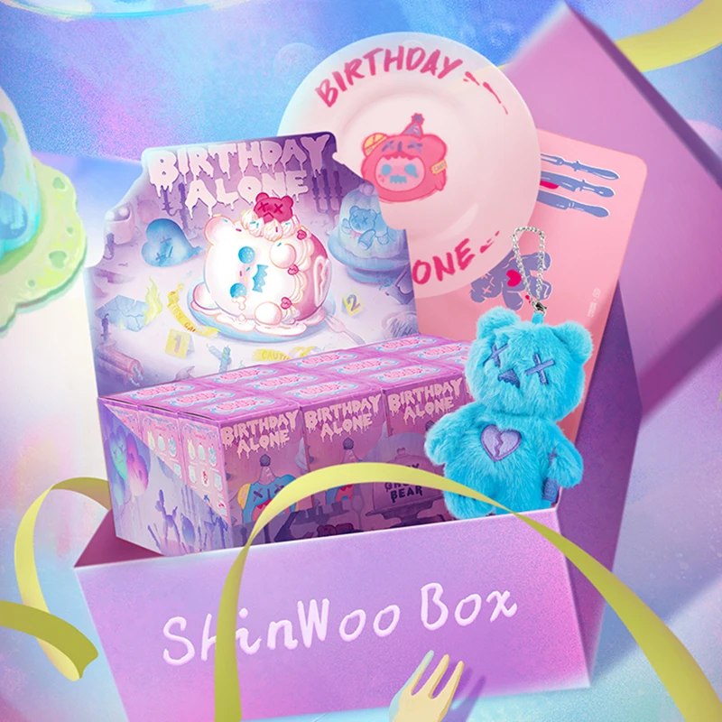 

В виде единорога ShinWoo Box 3,0 ShinWoo день рождения вдоль серии глухая коробка вся коробка Подвеска в виде медведя Портативная подставка