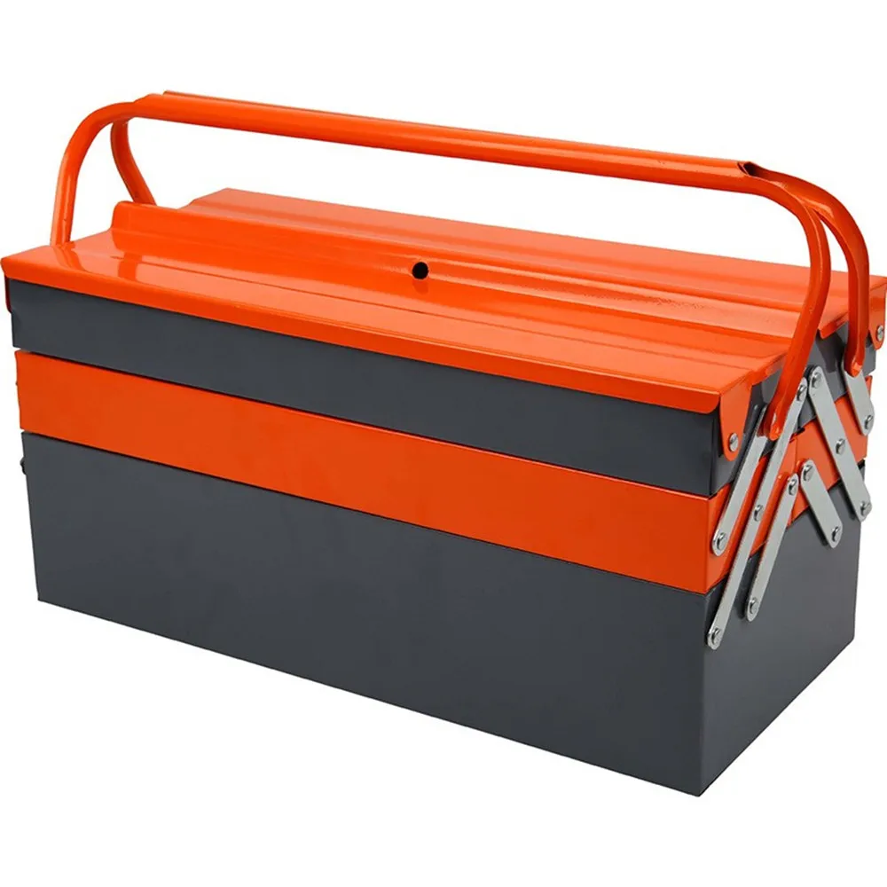 Household Portable Suitcase Case Toolbox 3 Layer Iron Sheet No Rust Electrician Multi Functional Maintenance Vehicle Storage Box