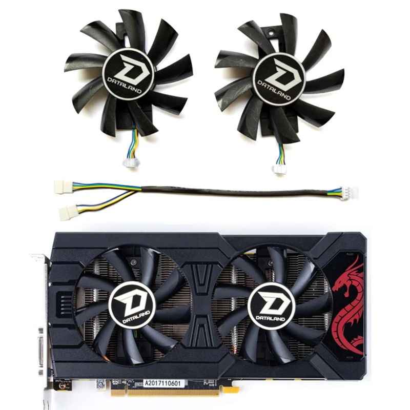 

NEW 87MM 4PIN GA92B2U GA92S2U RX 570 GPU Cooling fan，For PowerColor Red Dragon Radeon RX 570 Graphics card cooling fan