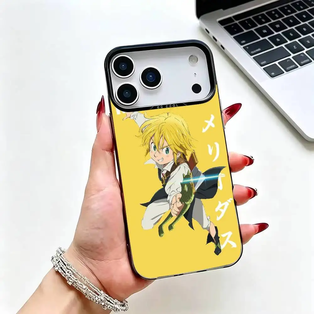 Фото Чехол для телефона S-Seven Deadly Sins M-Meliodas для iPhone 17, 16, 15, 14, 13, 12 Plus, Pro Max, с цветным серебристым покрытием внутри. №3