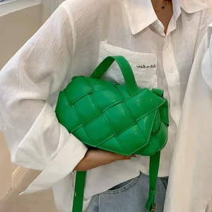 2022 Woven Square Tote bag Fashion New High-quality PU Leather Women's Designer Handbag Luxury brand Shoulder Messenger Bags