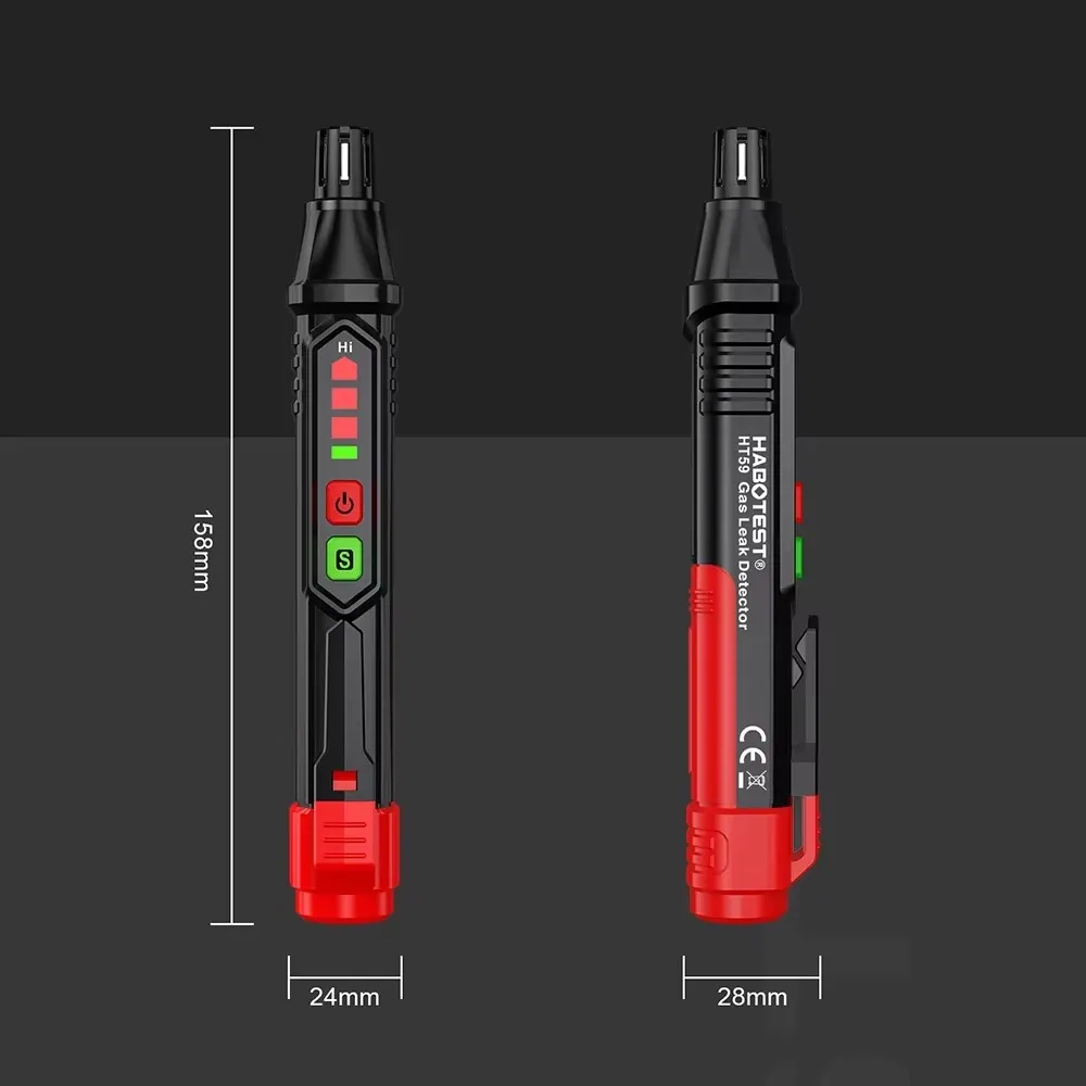 Фото Газоанализатор HABOTEST HT59 (0-1000 PPM), тестер утечек природного газа (метана) со звуковой сигнализацией, миниатюрный портативный детектор горючих газов №5