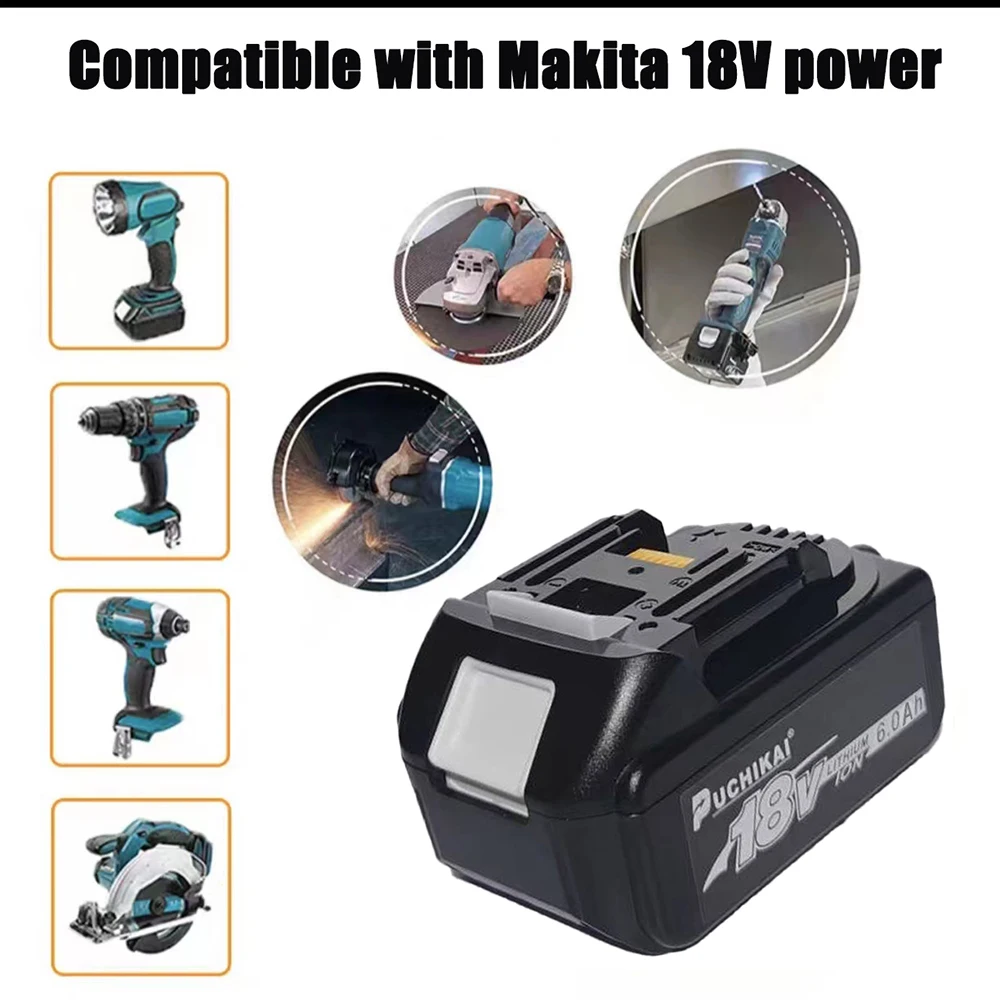 

Аккумуляторная батарея makita 18 в с зарядным устройством, для шуруповерта Makita, Аккумуляторная дрель, угловой гаечный ключ bl1830b, bl1850b, bl1860