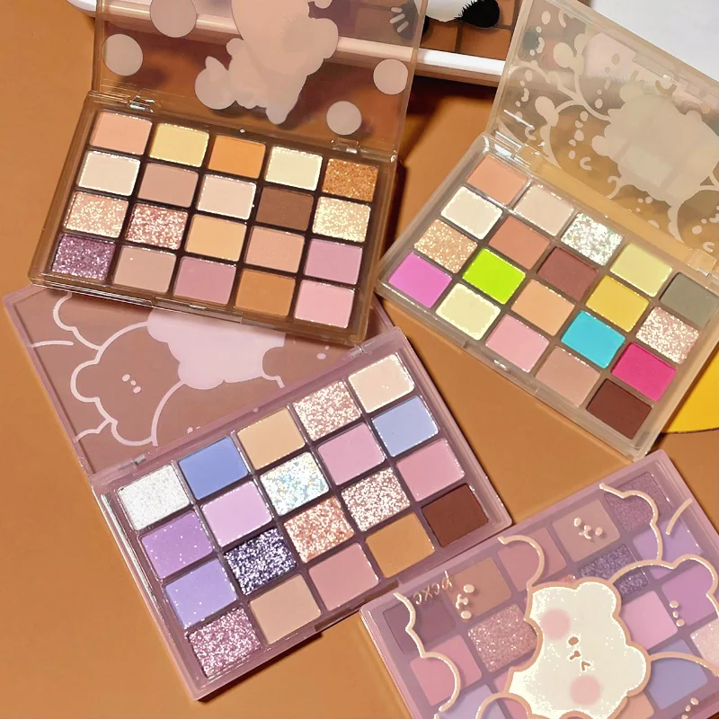 

20 Color Eye Shadow Palette Flash Powder Pearl Matte Cute Animals Green Glitter Pearly Lasting Eyeshadow Korean Eyes Makeup