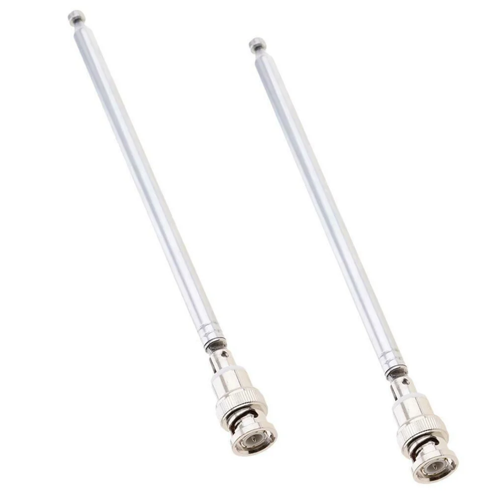 

2pcs Radio Scanner Antenna 20-1300MHz 7 Section Telescopic CB Antenna BNC Male Connector Elasticated Antenna