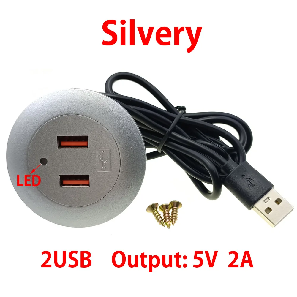 

Многопортовый USB-настольный встроенный разъем для зарядки 5 В 2 А/3 А для мобильного телефона USB + Type-C Настольный разветвитель линии передачи данных Разъем для зарядки