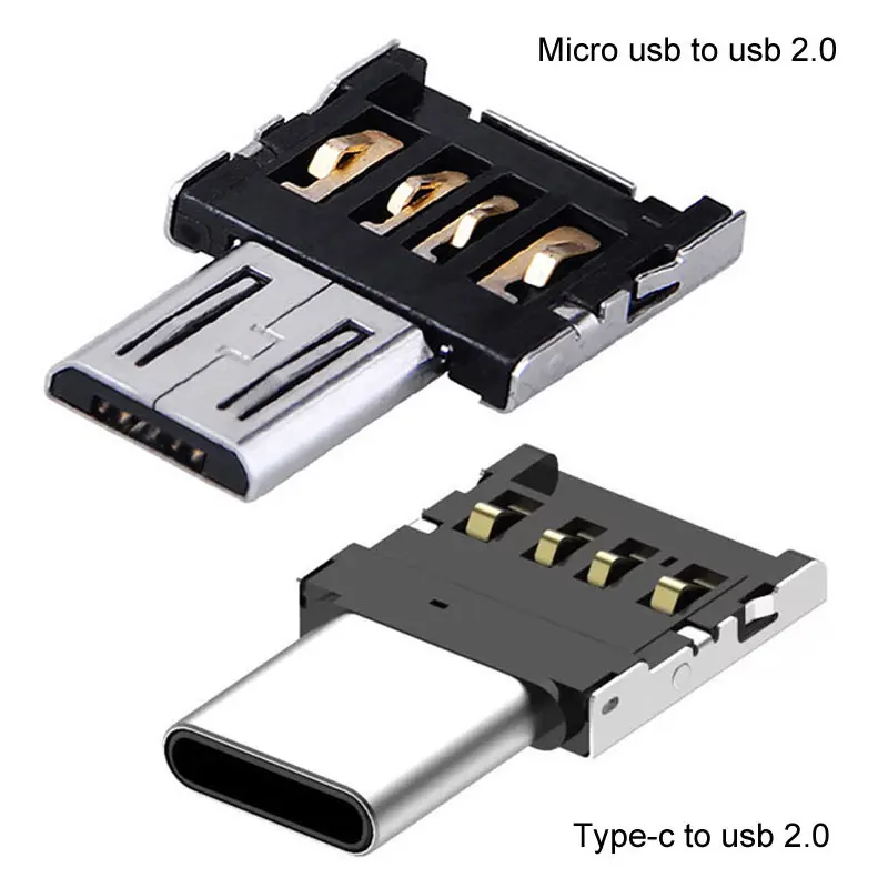 

OTG Micro USB Type C Adapter USB-C Male to USB 2.0 Female Data Transfer Connector for Macbook Samsung Xiaomi Huawei Phone USB-C