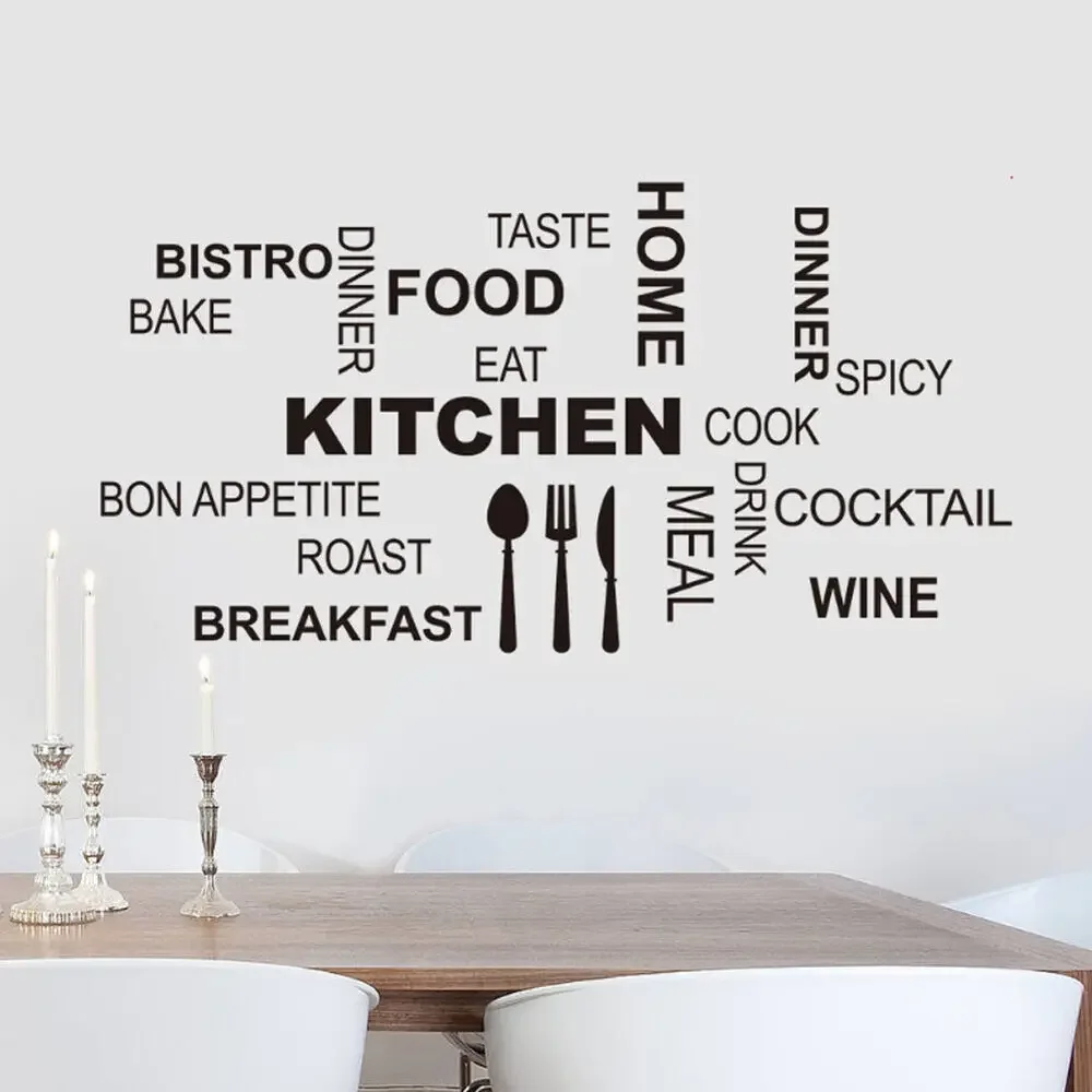 Настенные Стикеры для украшения стен украшение кухни Простые художественные