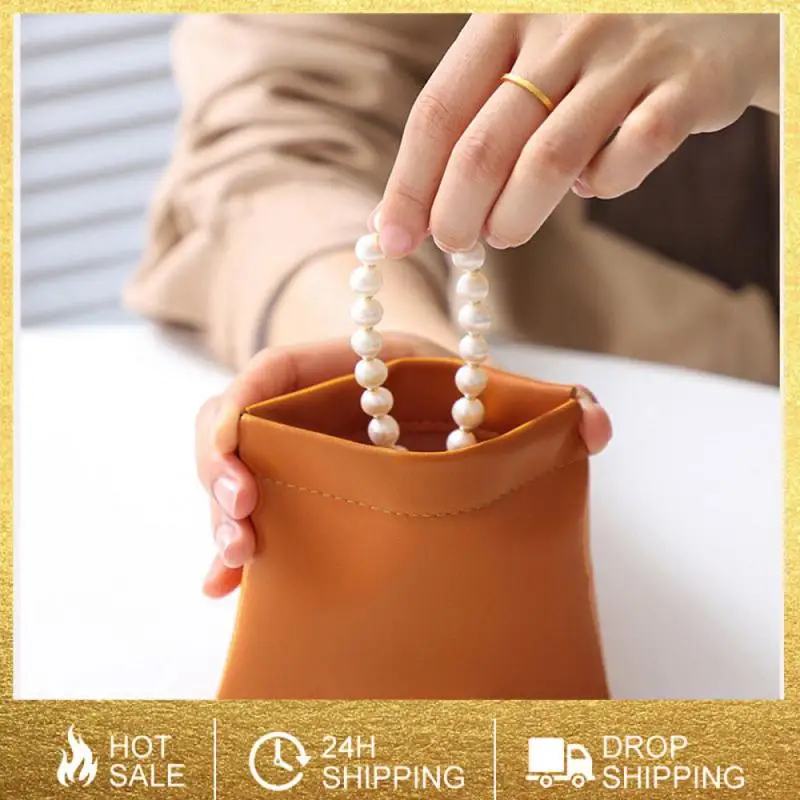 

Водонепроницаемая косметичка, портативная Кожаная мини-сумка для наушников, сумка для ювелирных изделий Airpod, сумка для гарнитуры, мелочи, легкое хранение